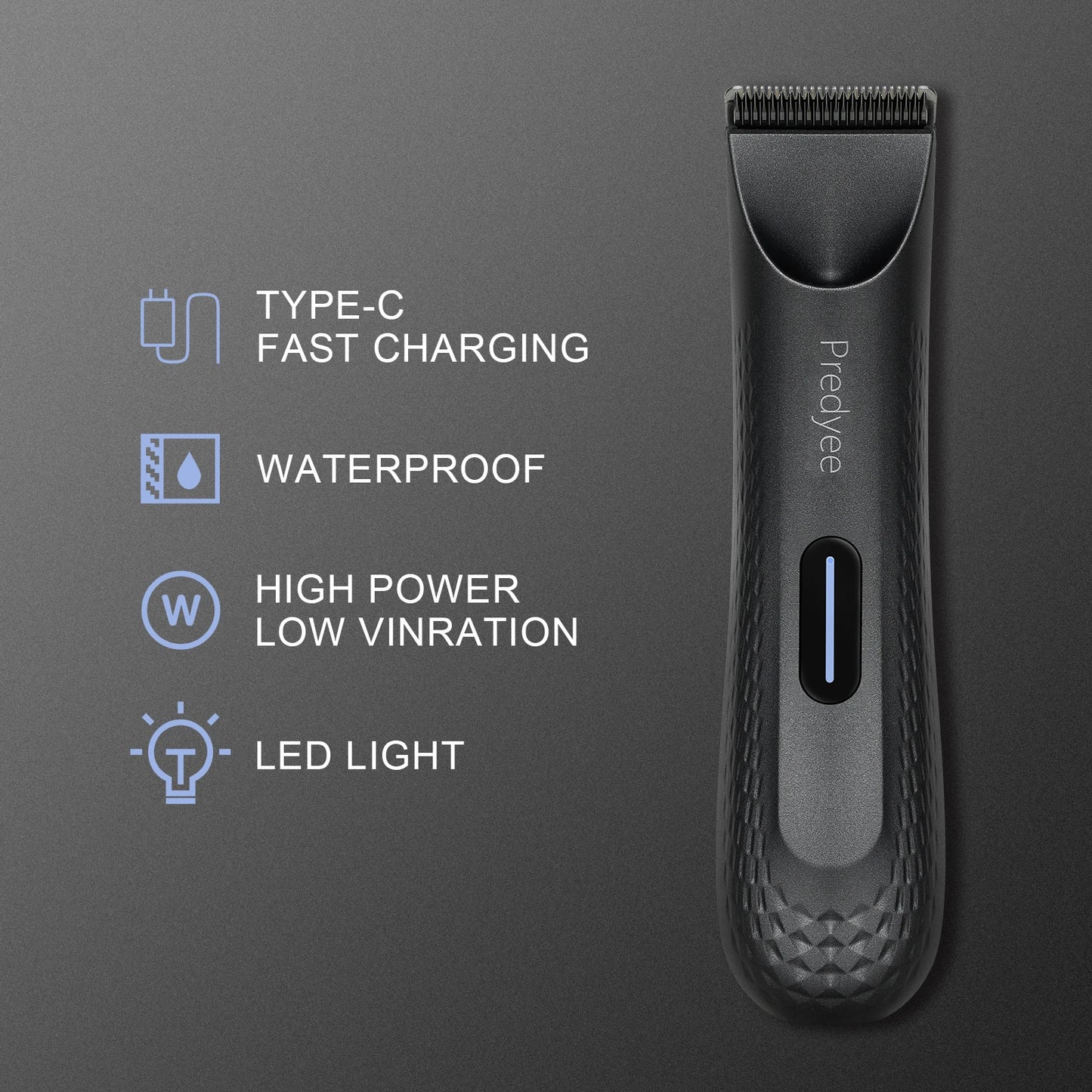 Electric Groin & Body Hair Trimmer for Men – Waterproof