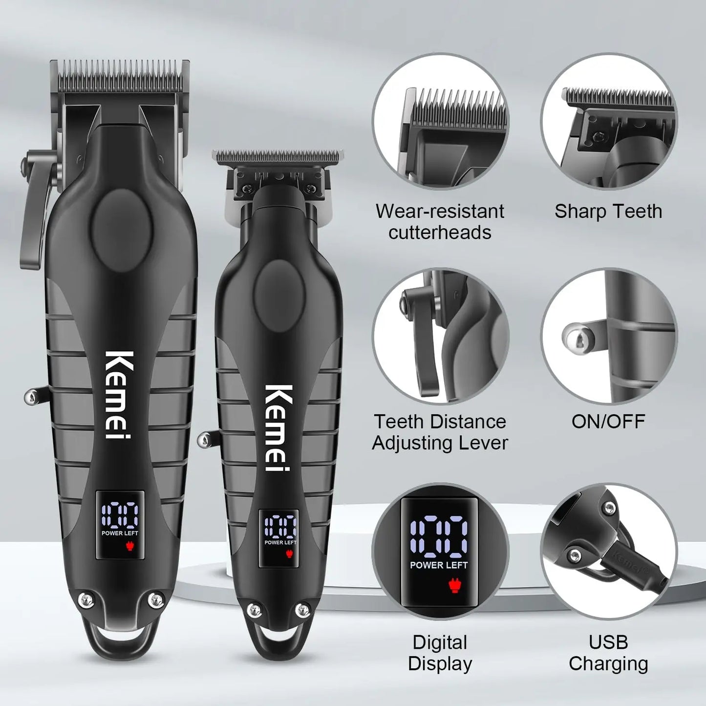 Kemei Hair Clipper Kit for Men