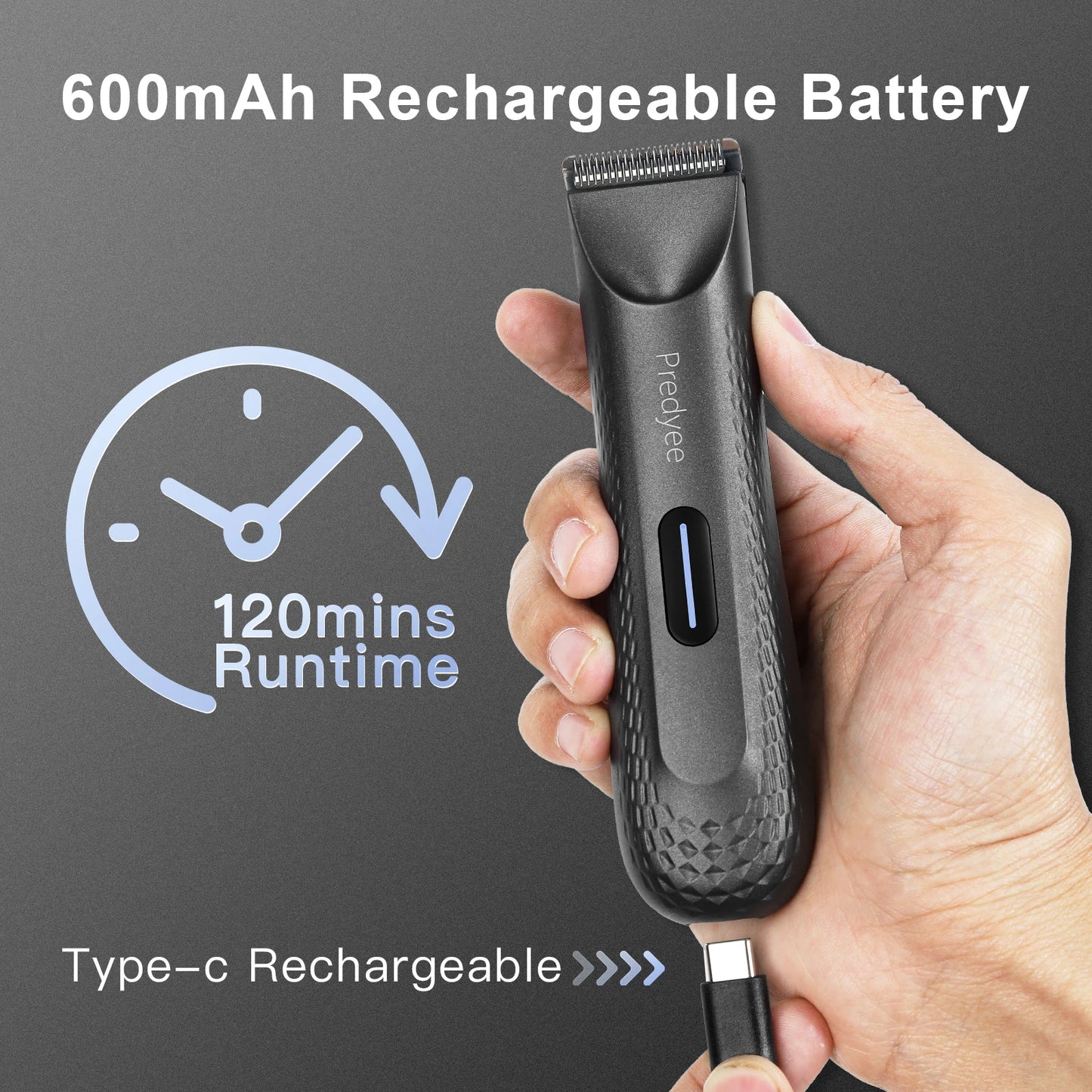 Electric Groin & Body Hair Trimmer for Men – Waterproof