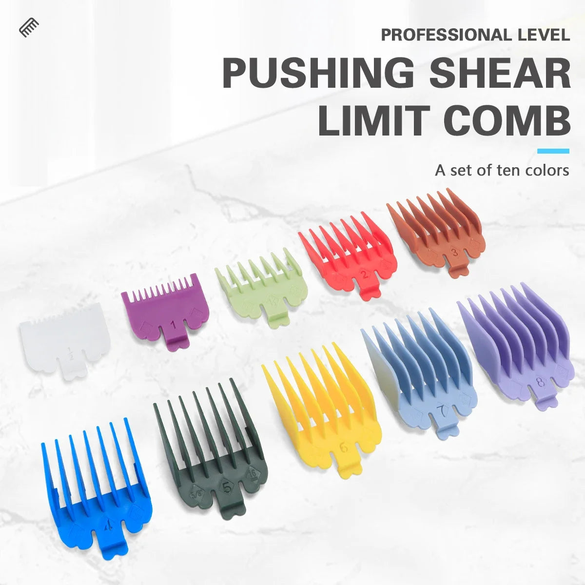 10Pcs Colorful Hair Clipper Guard Set