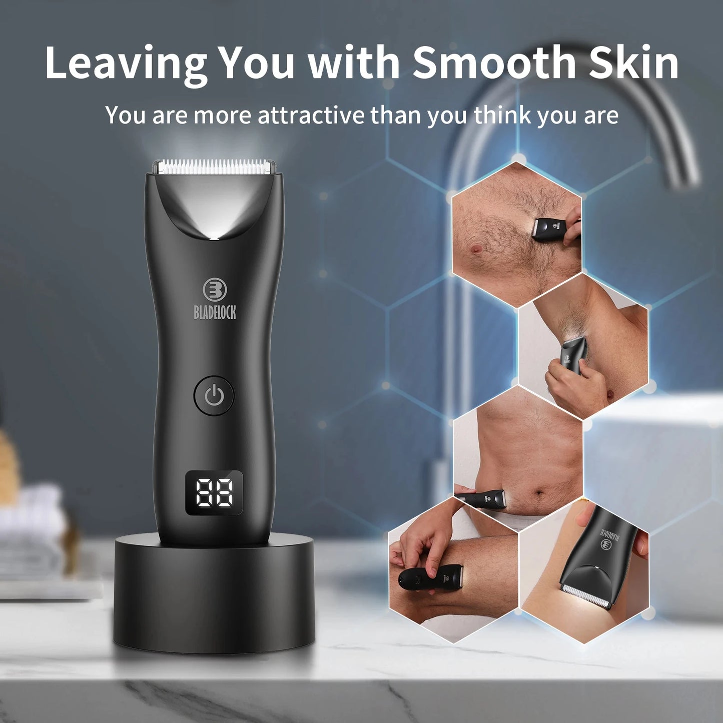 Professional Groin Body Hair Trimmer - Ball Shaver for Men