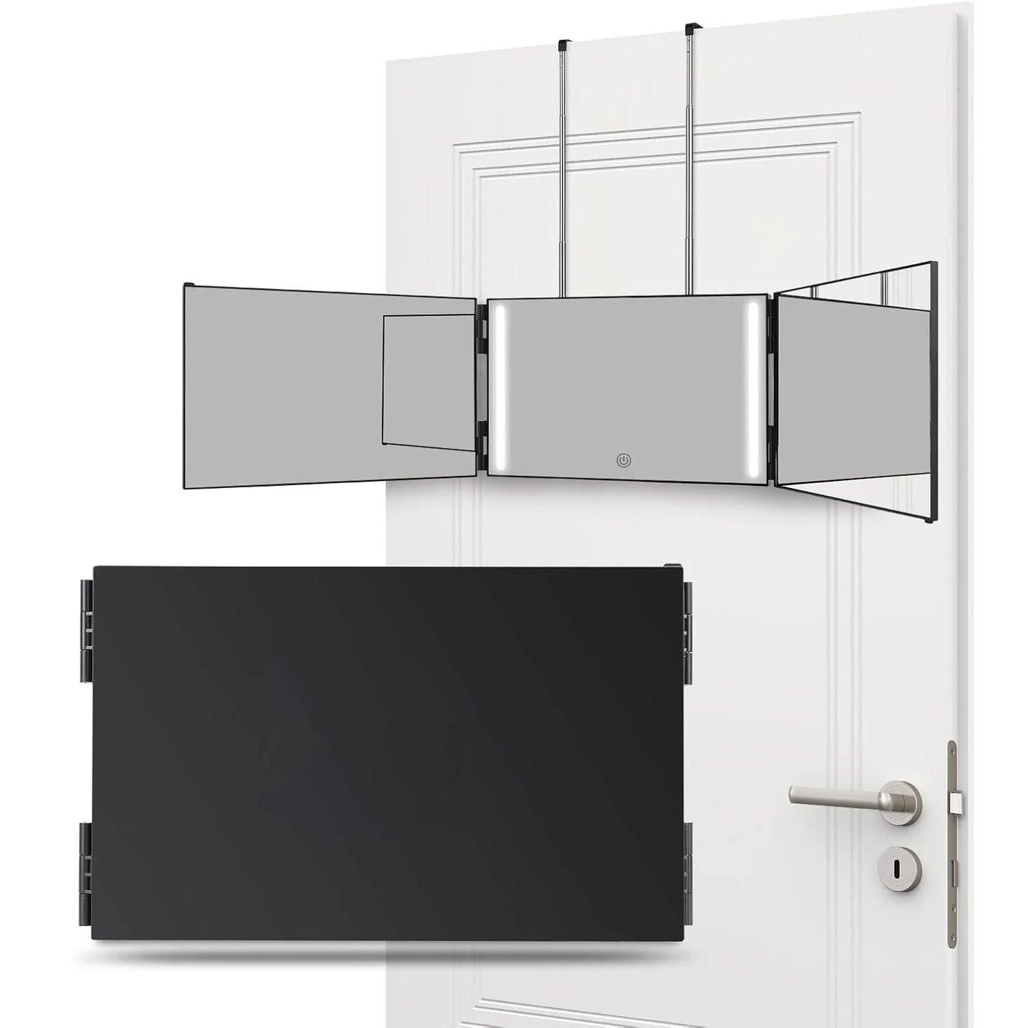 Rechargeable 3-Way LED Mirror | 360° Self Haircut